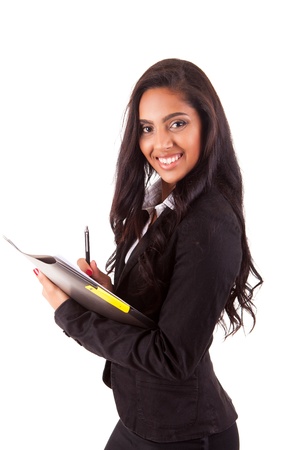 Beautiful woman scheduling an appointmentの写真素材