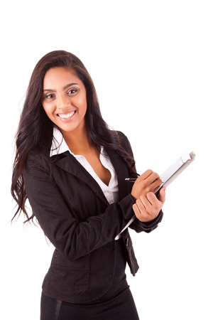 Beautiful woman scheduling an appointmentの写真素材