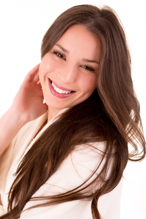 Portrait of beautiful woman - healthy skinの写真素材