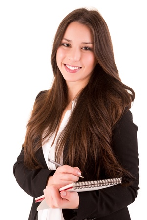 Young woman scheduling an appointmentの写真素材