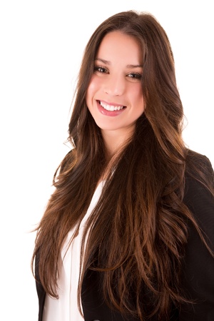 Young beautiful casual business woman posingの写真素材