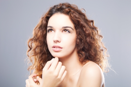 Portrait of beautiful girl - healthy skinの写真素材