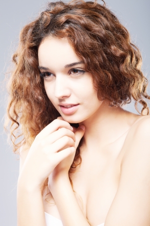 Portrait of beautiful girl - healthy skinの写真素材