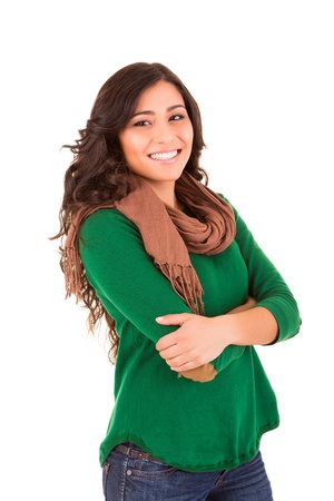 Beautiful woman posing and smiling の写真素材