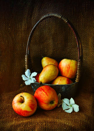 Pears and applesの写真素材