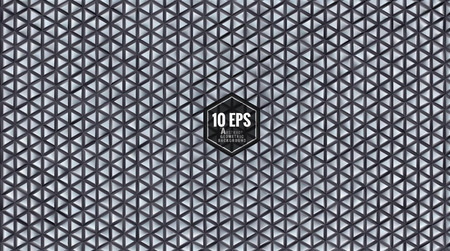 Abstract solid geometric triangular pattern background with matte gray metalic meterial