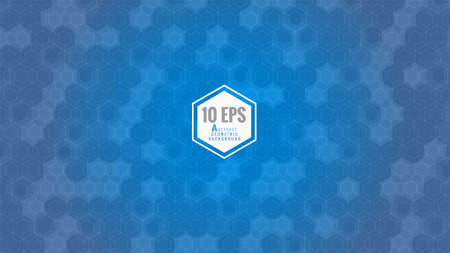 Abstract polygonal hexagonal pattern on blue color backgroundのイラスト素材