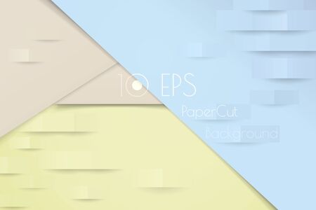 Abstract colorful pastel pattern with papercut effect vector backgroundのイラスト素材