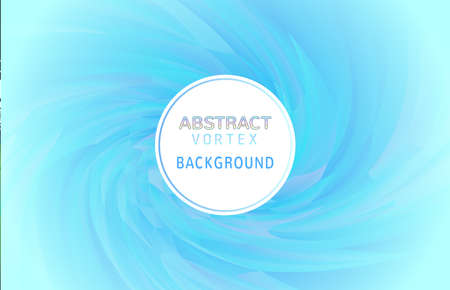 Abstract colorful vortex twist polygonal element spiral on light blue background with blank space...