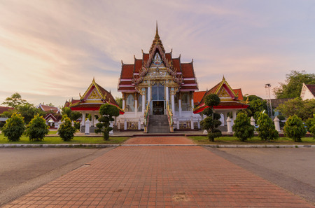 temple at sunsetの写真素材