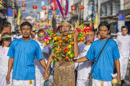 Vegetarian Festival Phuket Thainadのeditorial素材