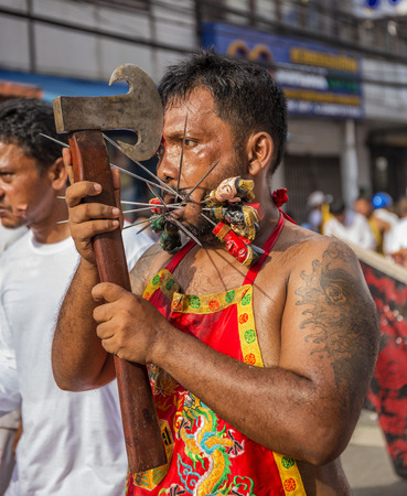 Vegetarian Festival Phuket Thainadのeditorial素材
