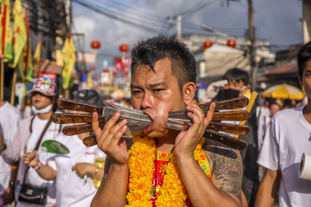 Vegetarian Festival Phuket Thainadのeditorial素材
