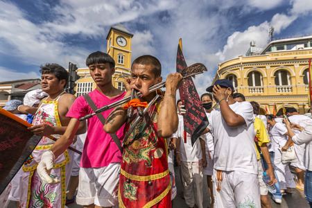 Vegetarian Festival Phuket Thainadのeditorial素材