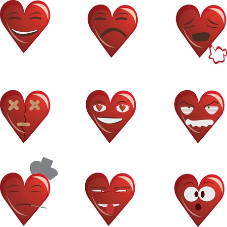 Vector illustration of a heart symbols.のイラスト素材