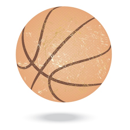 illustration of highly rendered basketballs, isolated in white background   のイラスト素材