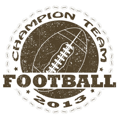 illustration of vintage american football label  のイラスト素材
