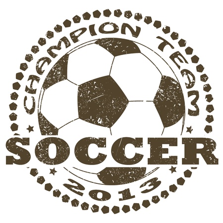 illustration of vintage soccer sport label .  のイラスト素材