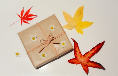 Recycled paper wrapped giftの素材