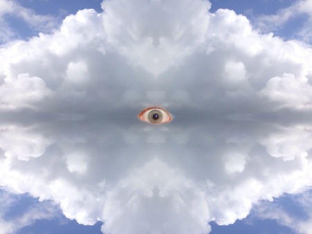 Eye cloud explosionの写真素材