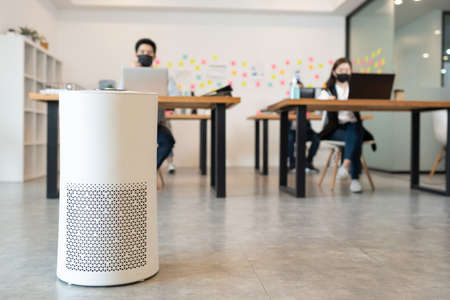 Air purifier in modern office for fresh air and removal dust PM 2.5の写真素材
