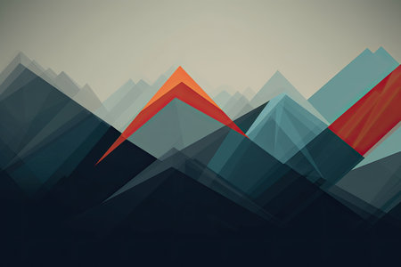 Abstract background with triangles looks like a mountain range wallpaperの素材