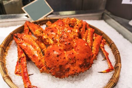 King Crabs at Taipei fish market, Taiwanの写真素材