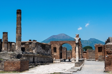 Ruins of Pompeiiの写真素材