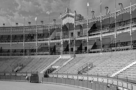 The bullring of El Puerto de Santa Maria, in the provance of Cadiz spain.  Built in 1880 and is one of Spains most beautiful and important bullrings.のeditorial素材
