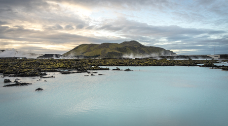 Outside the commercial venue near Keflavik Icelandの写真素材