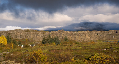 Thingvellir National Park, Iceland in Autumnの写真素材