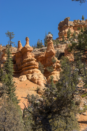 Sandstone formations just outside of Bryce Canyon.の写真素材