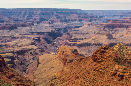 A view from the south rim inside Grand Canyon National Park.の写真素材