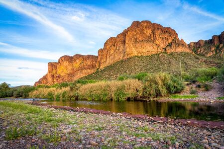 Southern portion of the Salt river outside of Mesa Arizona.の写真素材