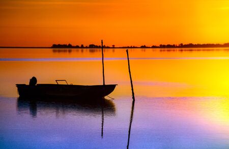 Sunrise on the Eastern Shore of Virginia.の写真素材