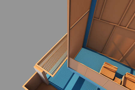 3D illustration, architectural design and interior design workの写真素材
