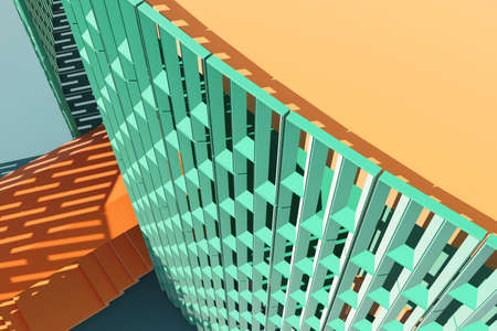 3D illustration, architectural design and interior design workの写真素材