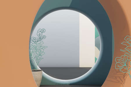 3D illustration, architectural design and interior design workの写真素材