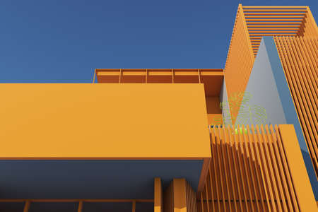 3D illustration, architectural design and interior design workの写真素材
