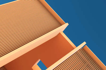 3D illustration, architectural design and interior design workの写真素材