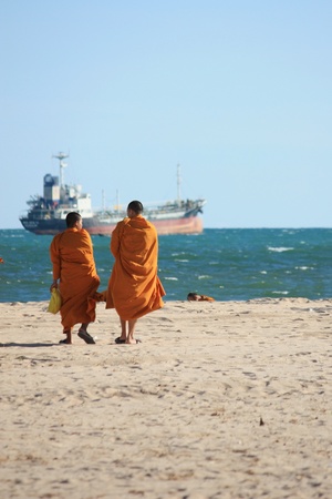 Buddhist monkの写真素材