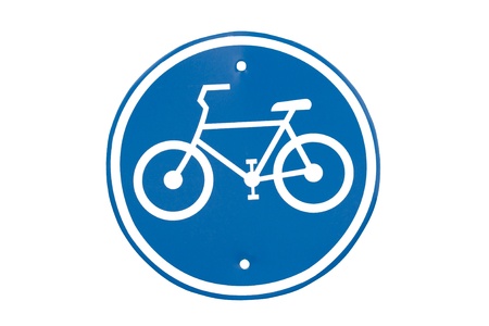 Bicycle lane ,Traffic signの写真素材