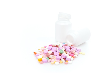 Medicines on white isolated