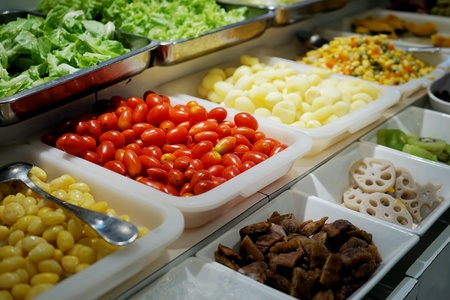 Fruit salad in market