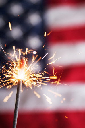 Fourth of July Sparklerの写真素材
