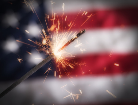 Fourth of July Sparklerの写真素材