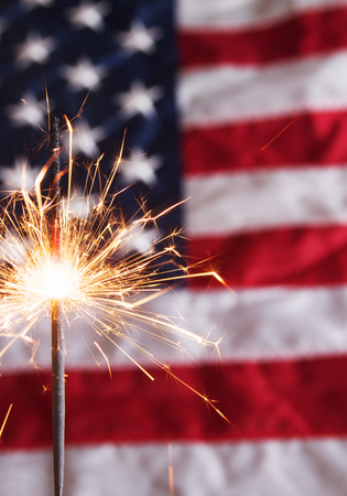 Fourth of July Sparklerの写真素材