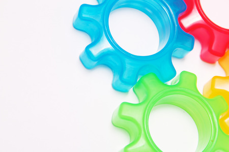 Colorful cog wheelsの写真素材
