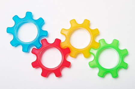 Colorful cog wheelsの写真素材