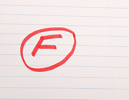 A poor school gradeの写真素材